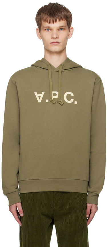 Pulover A.P.C. Khaki Standard Grand 'V.P.C.' Hoodie Rjava | COHBN-M27908, 0