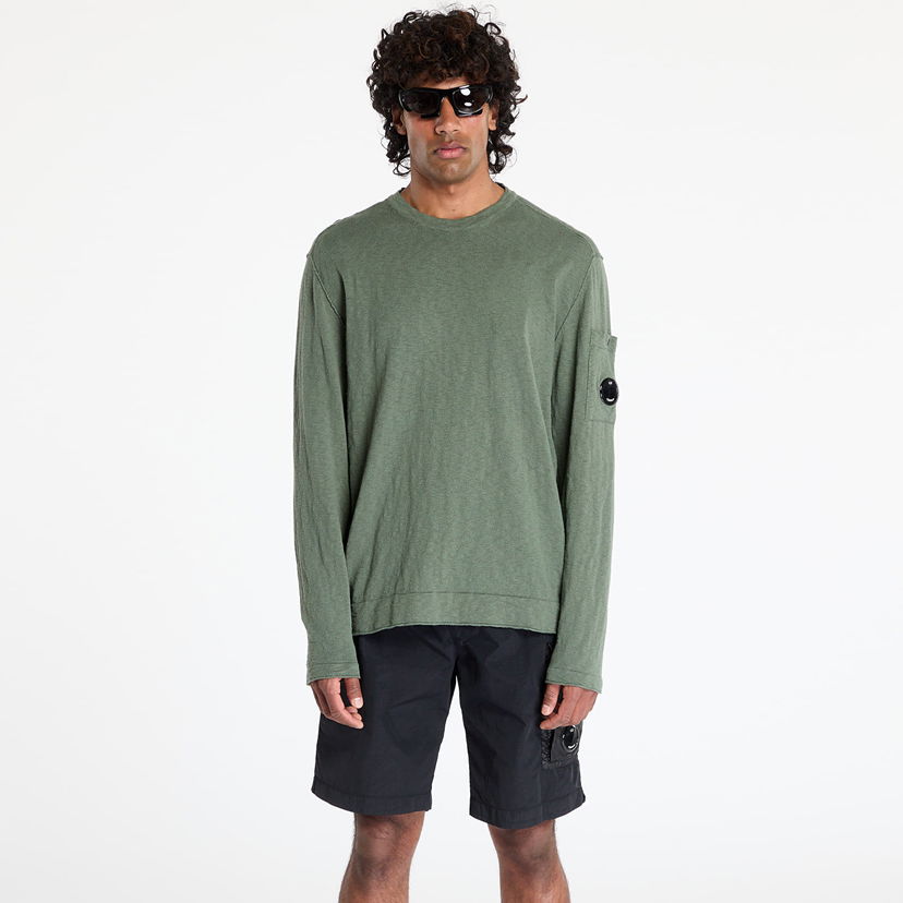 Pleteni pulover C.P. Company C.P. Company Distressed Sweater Zelena | 18CMKN302A110373A-669