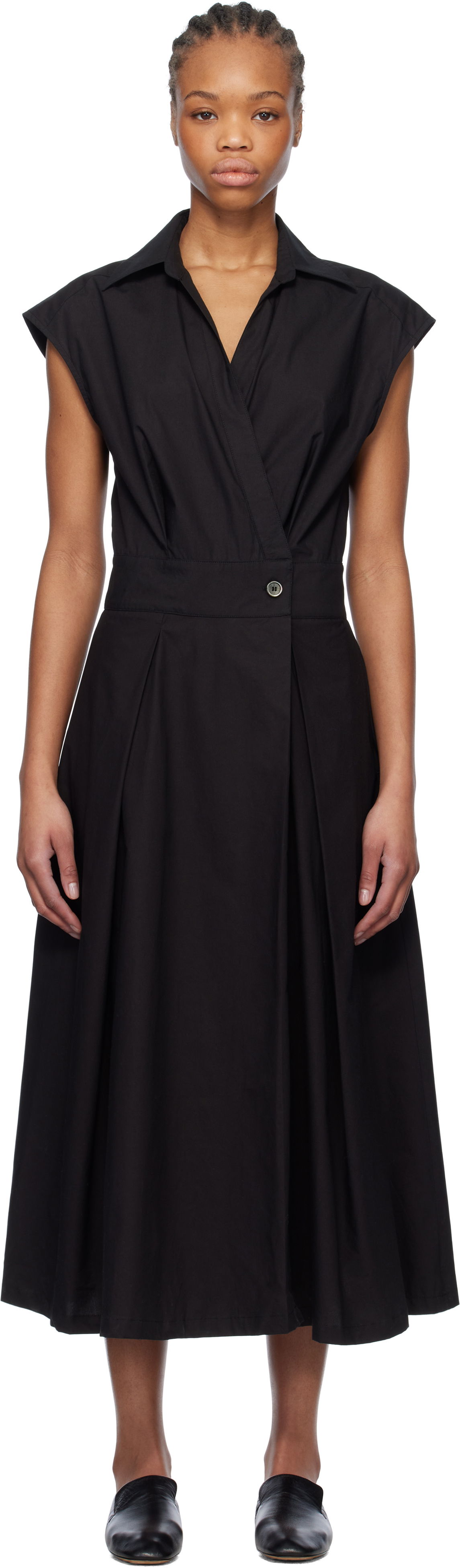 Obleke A.P.C. A.P.C. Athena Midi Dress Črna | COEVD-F35149, 0