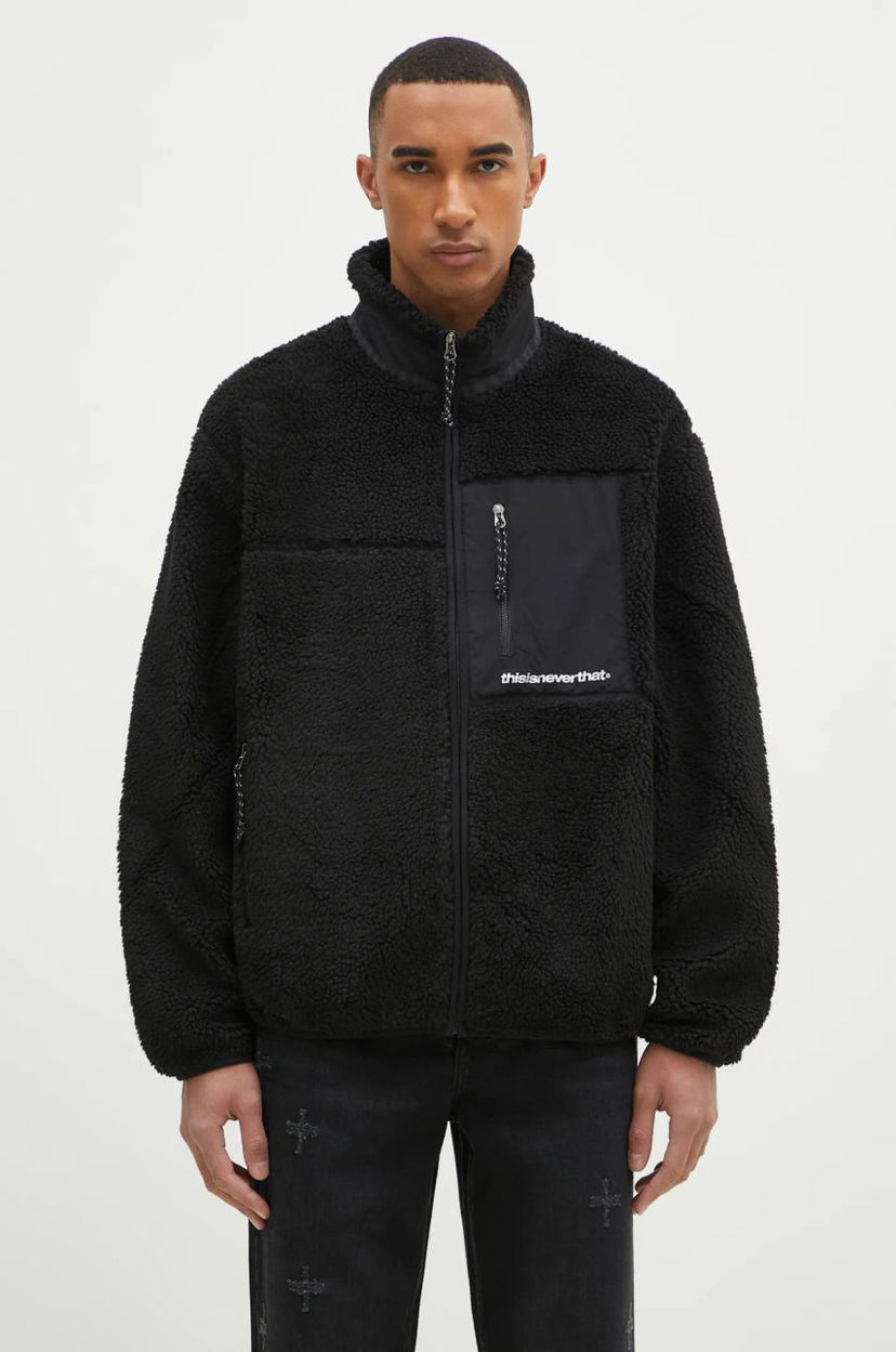 Puhovka thisisneverthat thisisneverthat SP Sherpa Fleece Jacket Črna | TN243BOWHS01