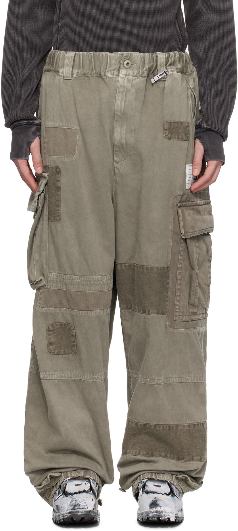 Cargo hlače Maison MIHARA YASUHIRO MIHARA YASUHIRO Repair Cargo Pants Zelena | A14PT053