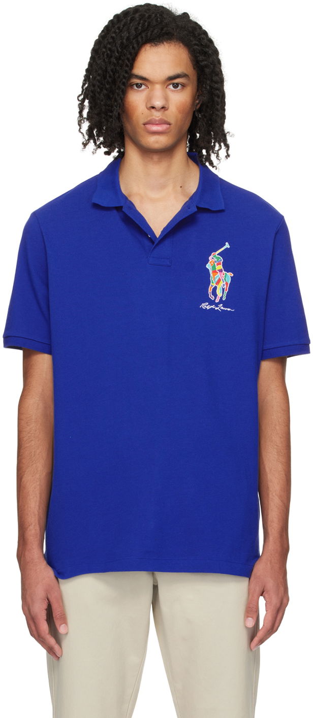 Polo majica Polo by Ralph Lauren Classic Big Pony Polo Modra | 710926413004