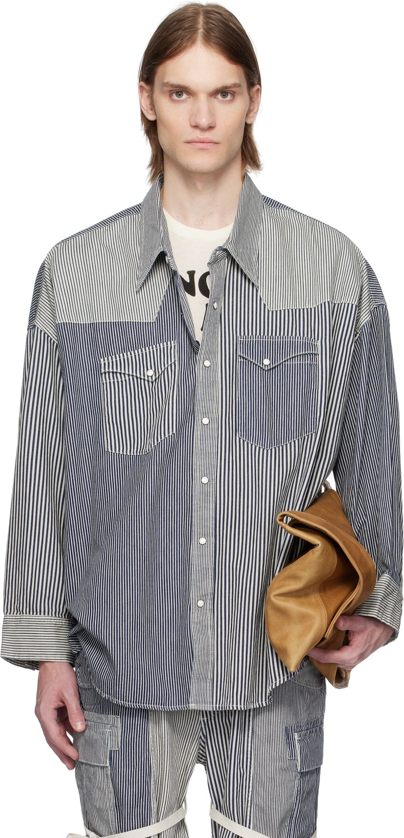 Srajce R13 R13 Oversized Cowboy Shirt Modra | R13MD028-D212A