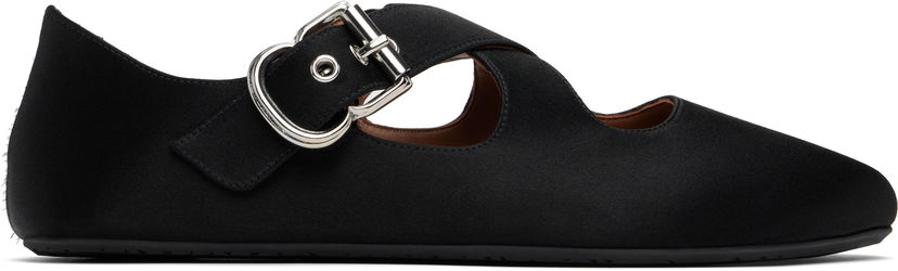 Superge in čevlji Alaïa ALAÏA Criss Cross Ballerina Flats Črna | AA3A046TK019