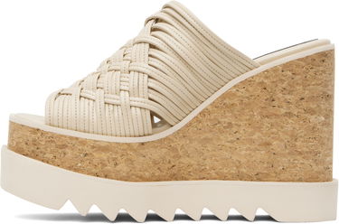 Modni dodatki Stella McCartney Stella McCartney Sneak-Elyse Woven Platform Wedge Sandals Bež | 810545APADB0, 2