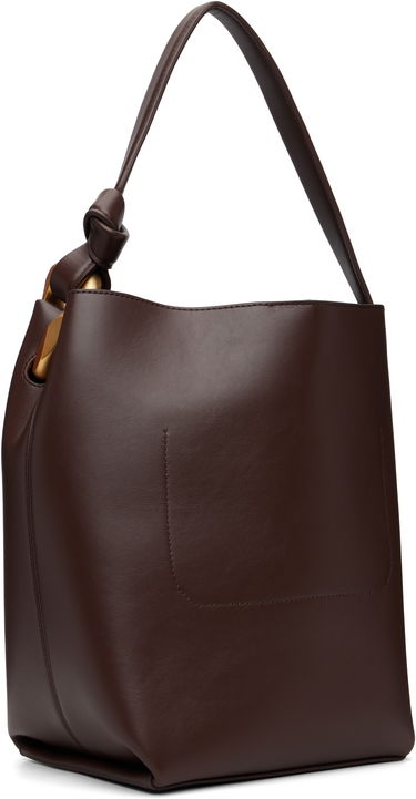 Tote bag JW Anderson JW Anderson 'The JWA Corner Bucket' Leather Tote with Sculptural Handle Rjava | HB0737-LA0232, 2