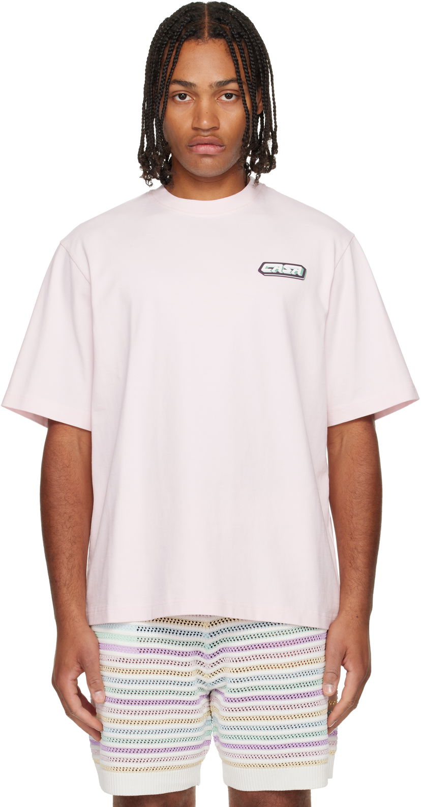 Majica Casablanca 'Casa' Racing Oversized Short Sleeve T-shirt Roza | M-AW25-JTS-044-01