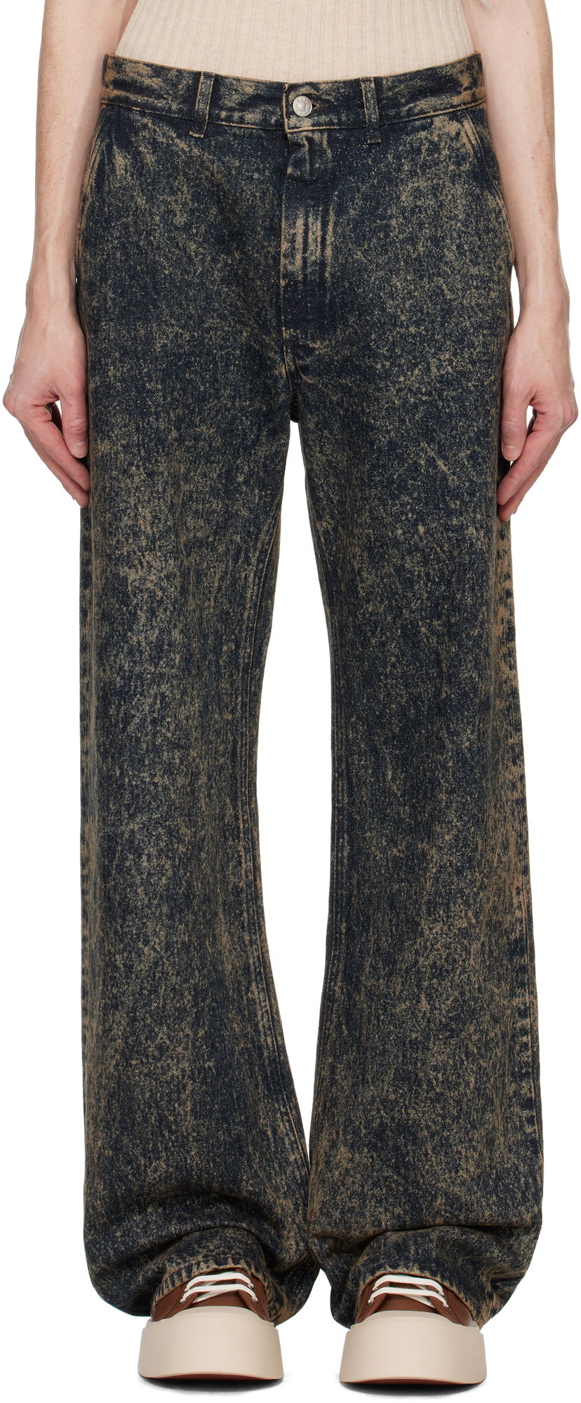 Kavbojke Marni Loose Fit Jeans Modra | PUJU0089A0 USCV35