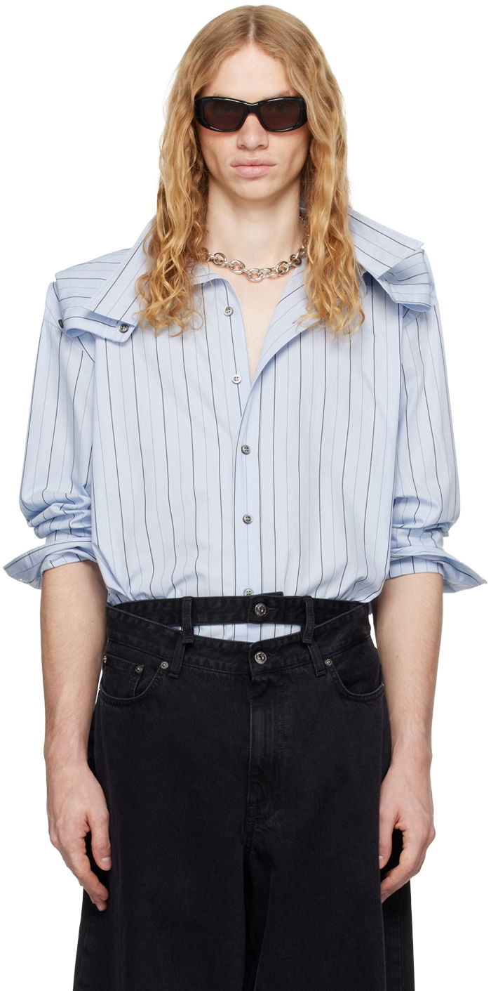Srajce Y/PROJECT Chain Shirt Modra | 101SI001