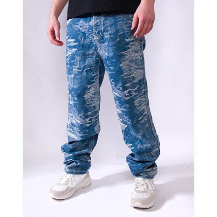 Kavbojke Karl Kani Karl Kani Og K Distress Camo Five Pocket Denim Pants W30 Modra | KK-60000106