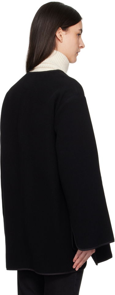 Plašči TOTEME TOTEME Felted Wool Zip-Up Jacket Črna | 251-WRO4262-FB0039, 2