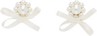 Simone Rocha Petite Bow Daisy Stud Earrings