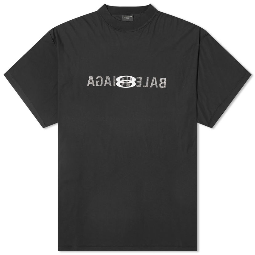 Majica Balenciaga AI Logo Print T-Shirt Črna | 787358-TQVJ4-1569