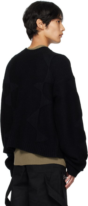 Pleteni pulover HELIOT EMIL HELIOT EMIL Cropped Spiral Knit Sweater Črna | PREAW25_M_07_063_BLK01_CO, 2