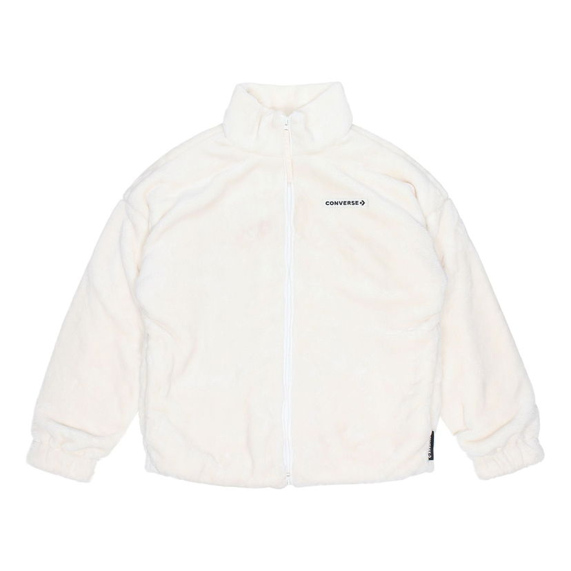Jakna Converse Loose Stand Collar Stay Warm Logo Jacket Bela | 10023526-A02