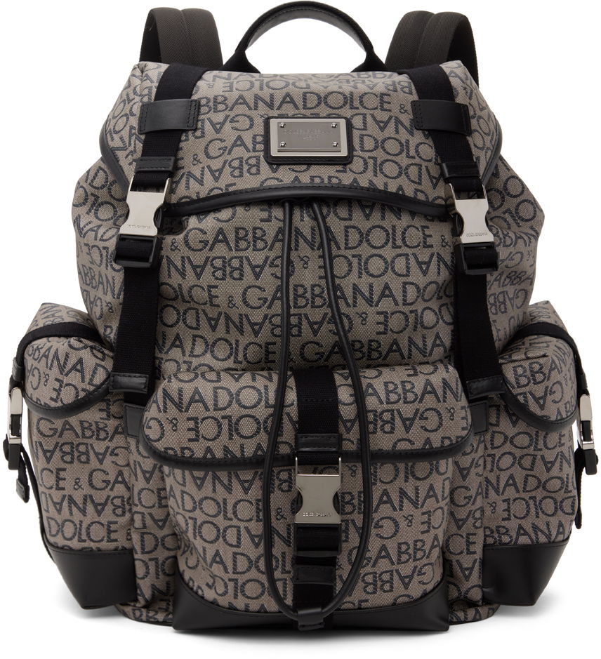 Nahrbtnik Dolce & Gabbana Re-Edition Jacquard Siva | BM2228AJ705, 0