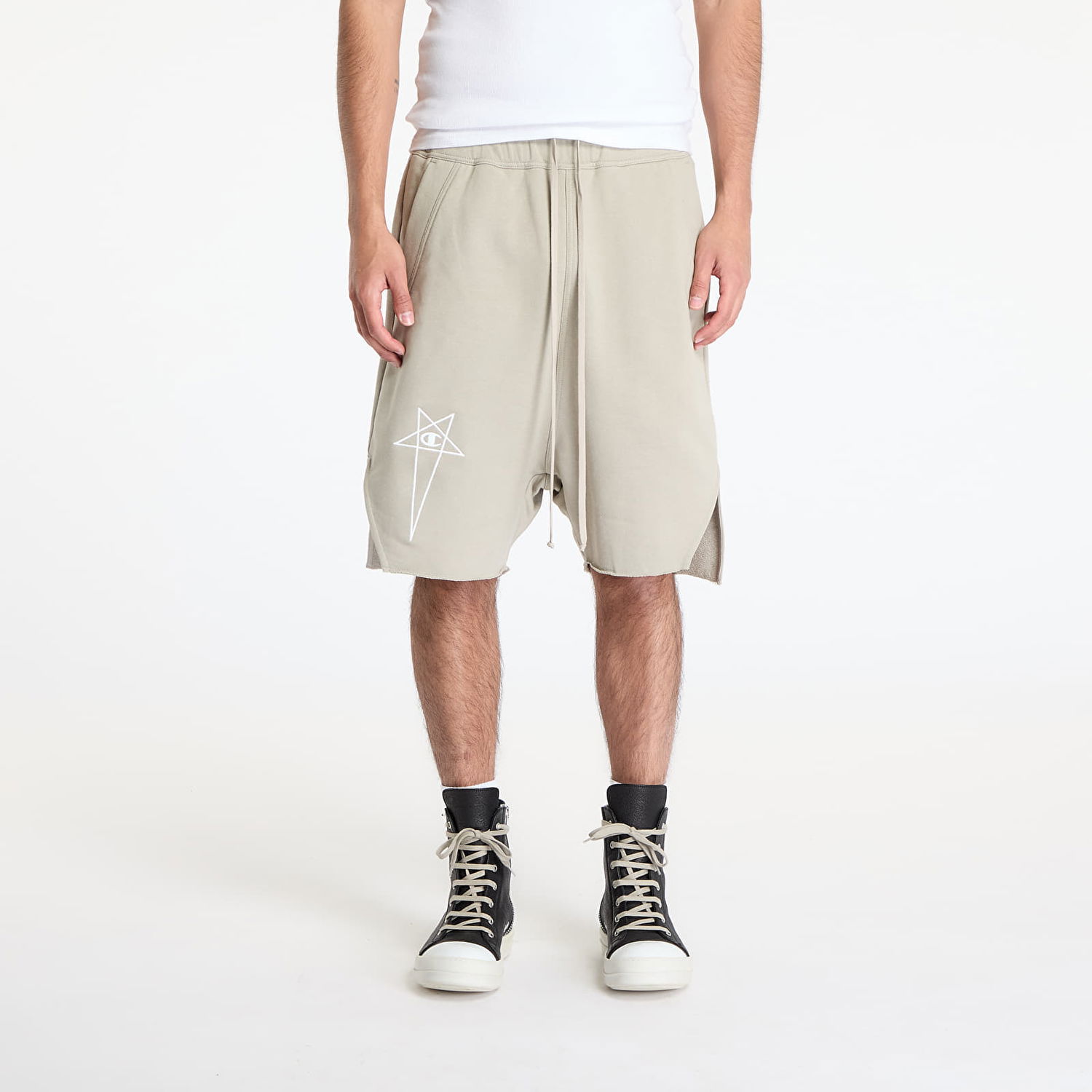 Kratke hlače Rick Owens Rick Owens DRKSHDW x Champion Beveled Pods Shorts XXL Bež | CM01E1688 CHFE 08, 0