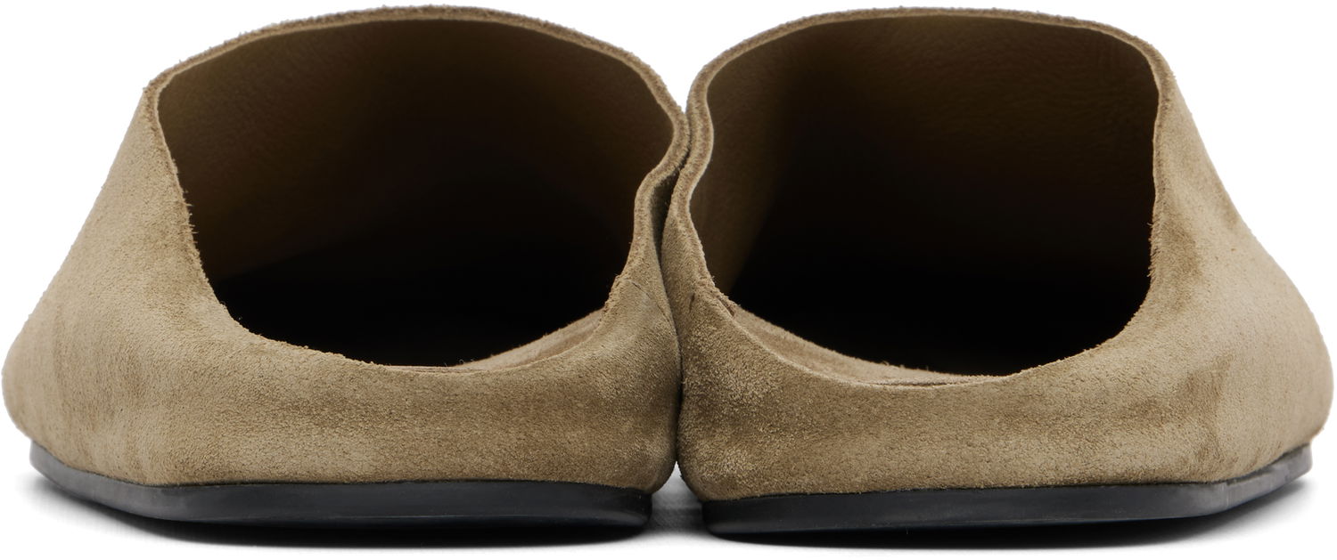 Superge in čevlji The Row The Row Hudson Suede Slide Loafers Zelena | F1705-L302, 1