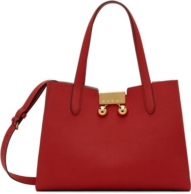 Torbica Marni Marni Leather Trunkaroo Small Tote Rdeča | BMMP0150U0 P8185, 0