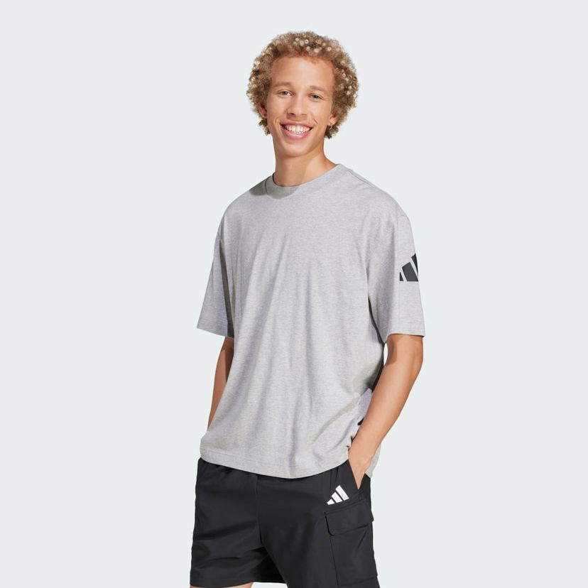 Majica adidas Performance Loose Fit Logo Graphic Tee Siva | JF3618