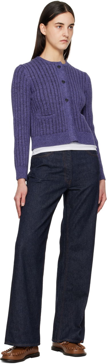 Pleteni pulover JW Anderson JW Anderson Cropped Buttoned Cardigan Lila | KW1356-YN0410, 3