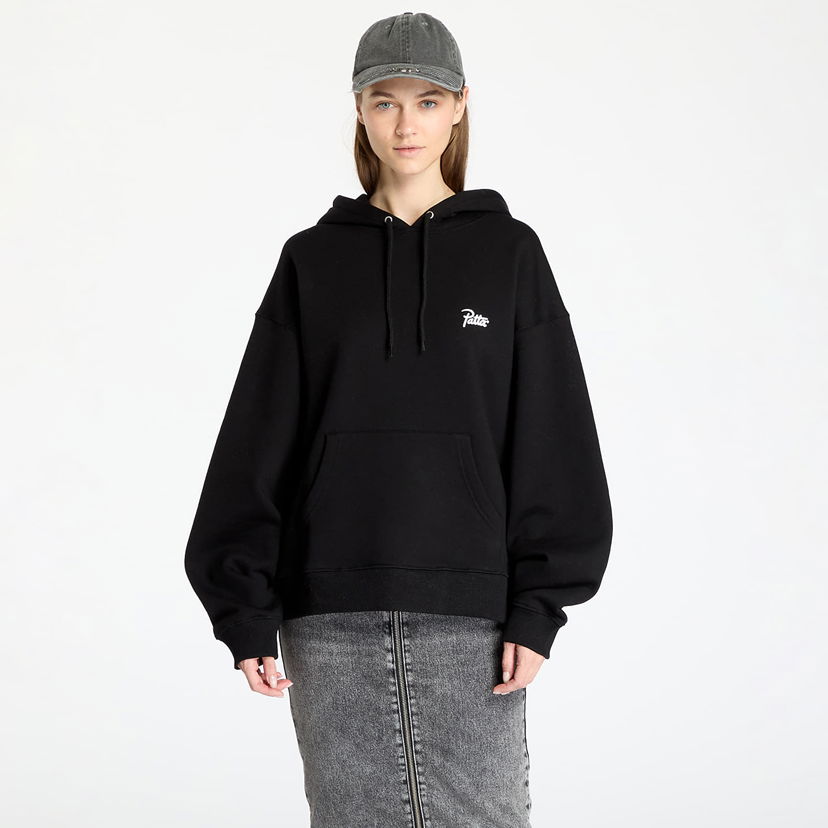 Pulover Patta Patta Bark Boxy Hoodie Črna | POC-SS25-2050-325-0009-001