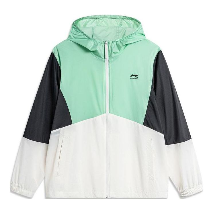 Vetrovka Li-Ning Color Block Windbreaker Zelena | AFDU363-4