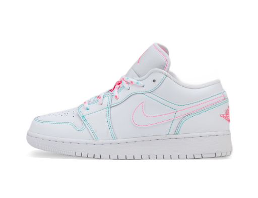 Omejena izdaja Jordan Air Jordan 1 Low "Aurora Green" GS Bela | 554723-101