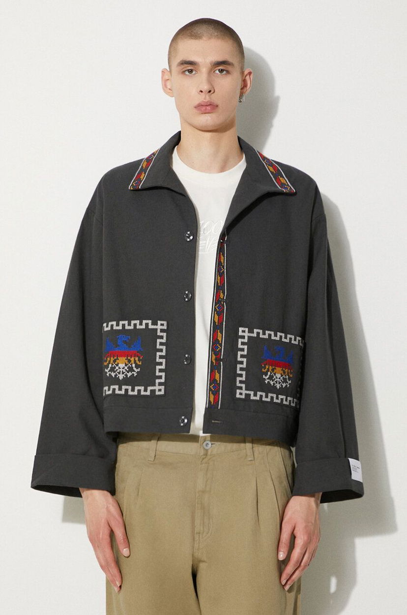 Jakna Neighborhood NEIGHBORHOOD GT Embroidery Oversize Jacket Siva | 241AQNH.JKM04
