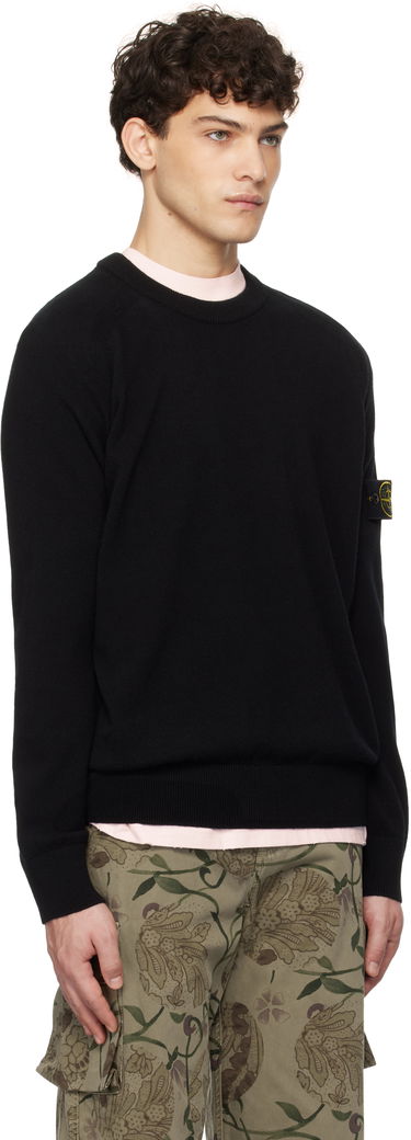 Pleteni pulover Stone Island Stone Island Light Geelong Wool Sweater Črna | K1S15 5100045 S00B4, 1