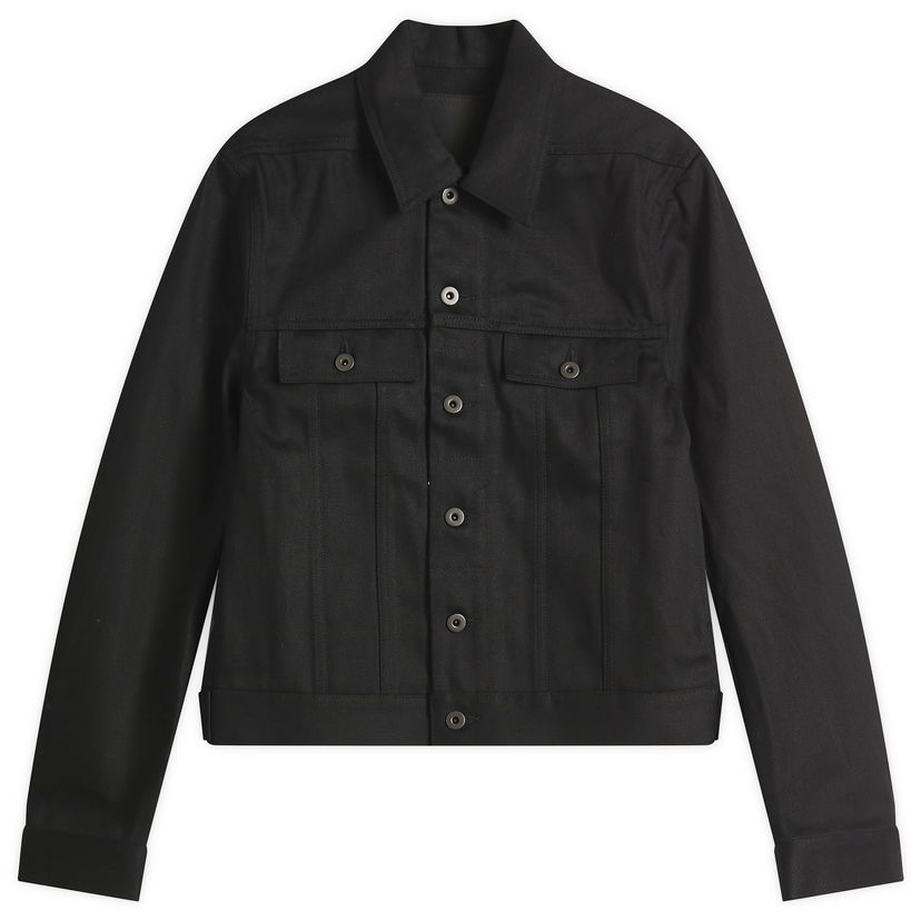 Jakna Rick Owens DRKSHDW Denim Trucker Jacket, Size Small Črna | DL01E6788-BLKJP-09