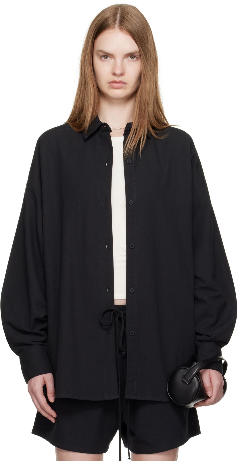 Srajce Fear of God Fear of God ESSENTIALS Relaxed Shirt Črna | 186SP255520FW