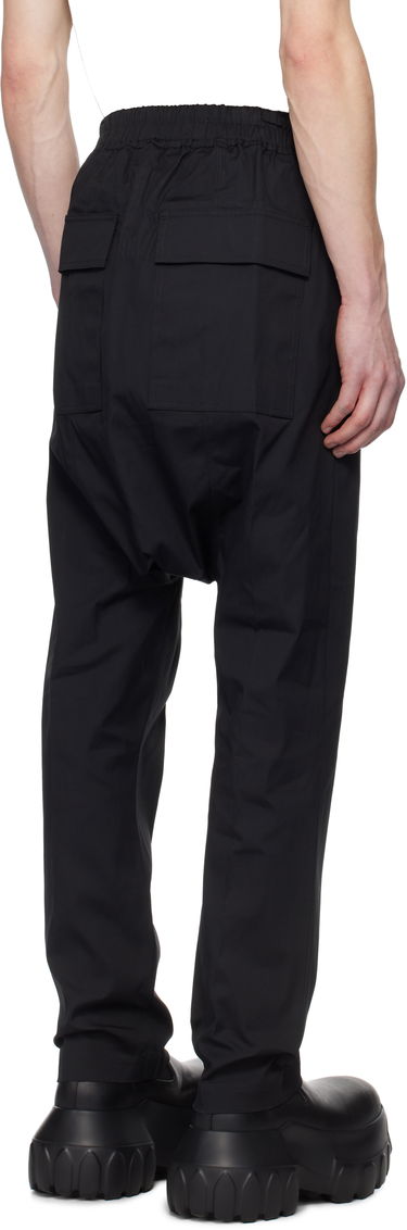 Hlače Rick Owens Rick Owens Hollywood Heavy Drawstring Trousers Črna | RU01E5380 TE, 2
