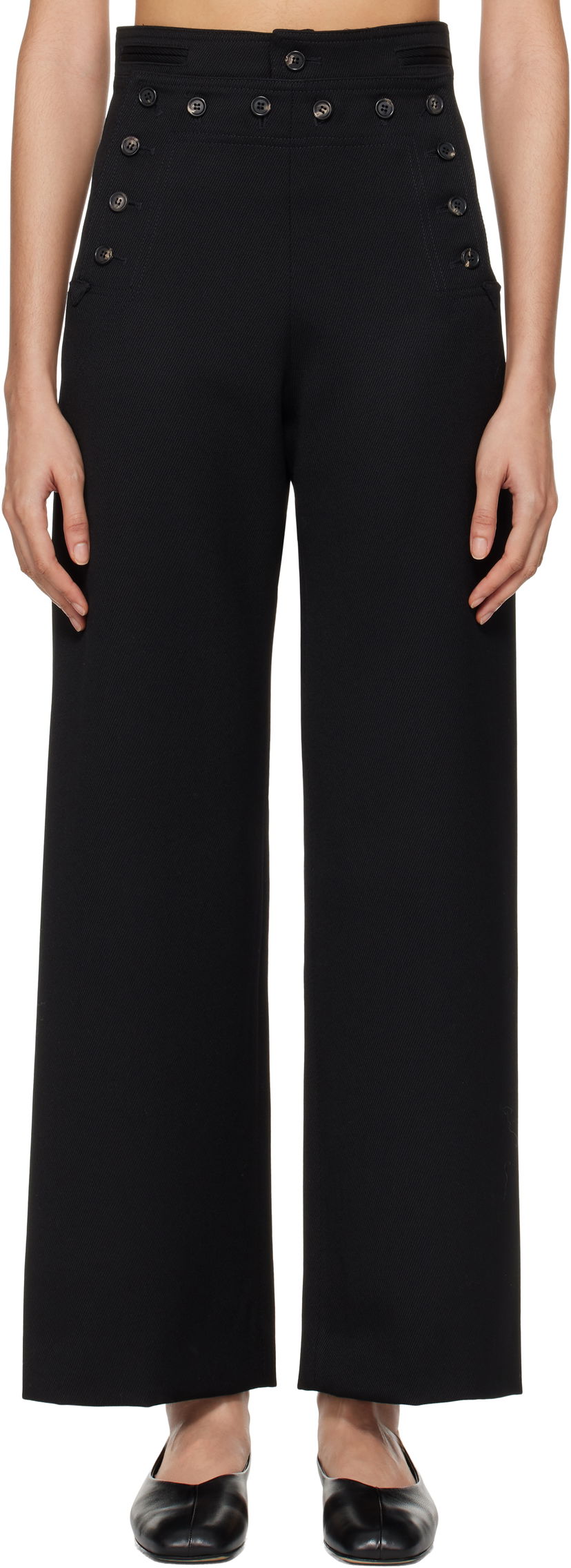 Hlače Bode Sailor Riding Twill Trousers Črna | WRF24BT014