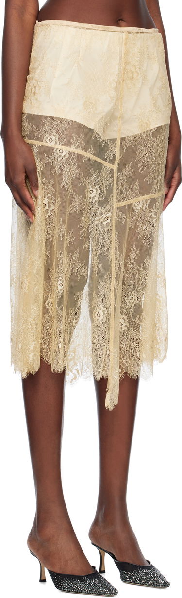 Krila STAND STUDIO Stand Studio Mathilde Lace Midi Skirt Bež | 66473-8001, 1