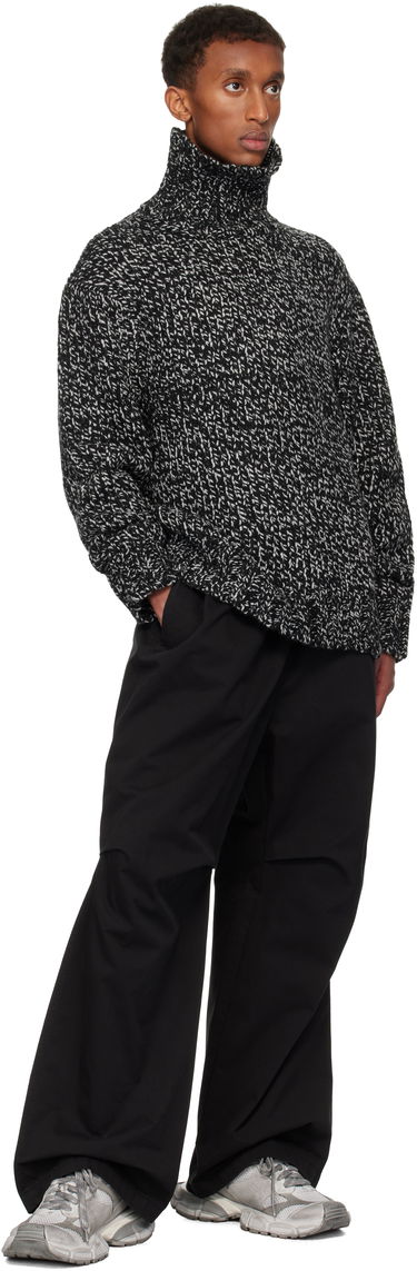 Pleteni pulover We11done We11done Chunky Knit Turtleneck Sweater Črna | WD-KT3-24-651-U-B2, 3