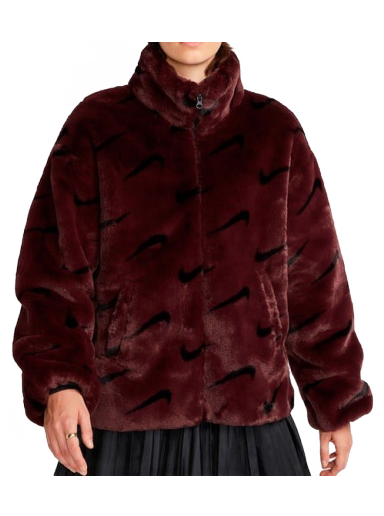 Jakna Nike Plush Jacket Bordo | DQ6842-652