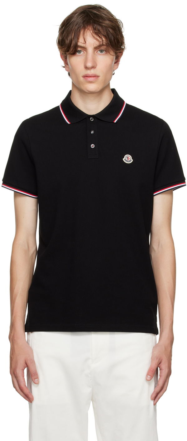 Polo majica Moncler Patch Polo Črna | I20918A7030084556, 0