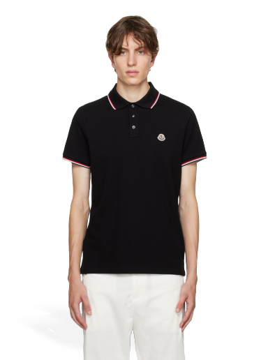 Polo majica Moncler Patch Polo Črna | I20918A7030084556