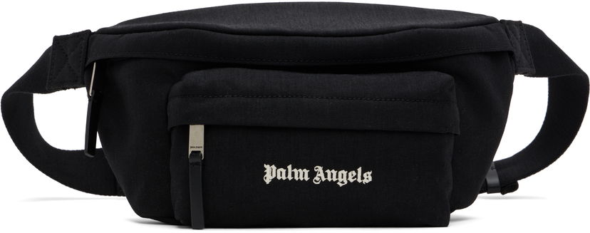 Torbice za okoli pasu Palm Angels Logo Fanny Pack Črna | PMNO009C99FAB0011001