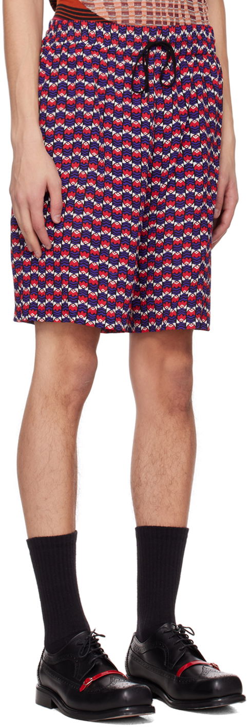 Kratke hlače Anna Sui Exclusive Print Shorts Rdeča | M1023C40, 1