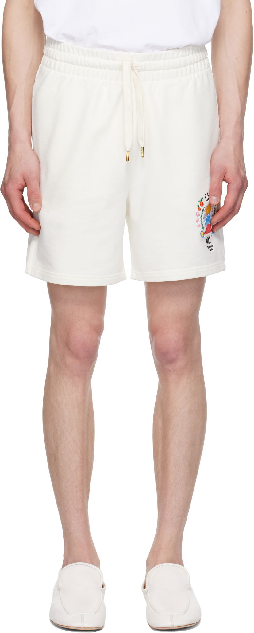 Kratke hlače Casablanca Casablanca 'Casa Way' Mountain Sweat Shorts Bela | MPF25-JTR-003-04