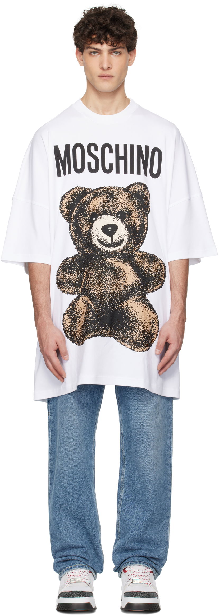 Majica Moschino Moschino Oversized Maxi Teddy Bear T-Shirt Bela | 251ZZV071202441001