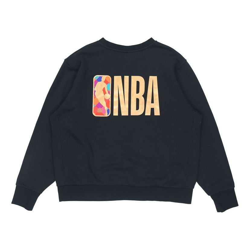 Pleteni pulover Nike NBA Sports Print Crew-neck Črna | DH0627-010