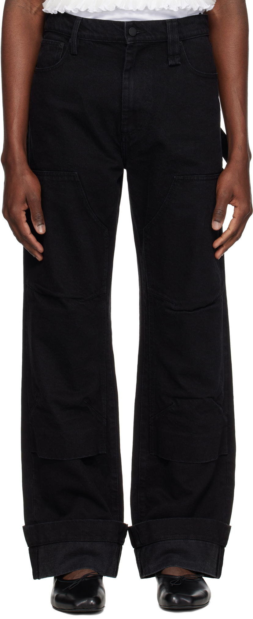 Cargo hlače Simone Rocha Simone Rocha Workwear Jeans Črna | 4136B 1239
