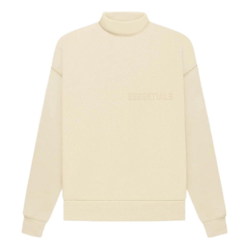 Pleteni pulover Fear of God Essentials Mockneck Sweatshirt Bež | FOG-FW22-309