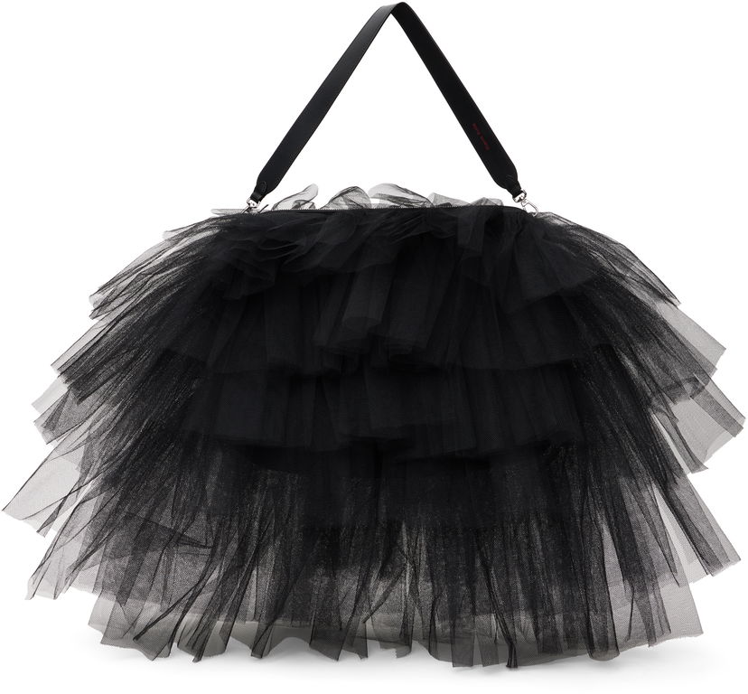 Torbica Simone Rocha Simone Rocha Oversized Frilly Tutu Bag Črna | BAG182-M 0035