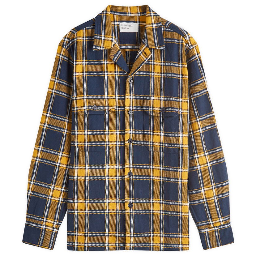 Srajce Universal Works Universal Works Twill Check Utility Overshirt, Size Small Rumena | 31204-YEN
