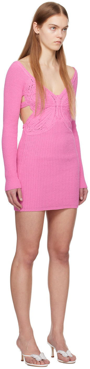 Obleke Blumarine Knit Off-The-Shoulder Minidress Bež | P422A457A, 4