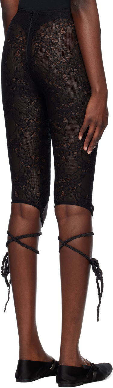 Pajkice Ambush AMBUSH Lace Ribbon Leggings Črna | 12115423, 2